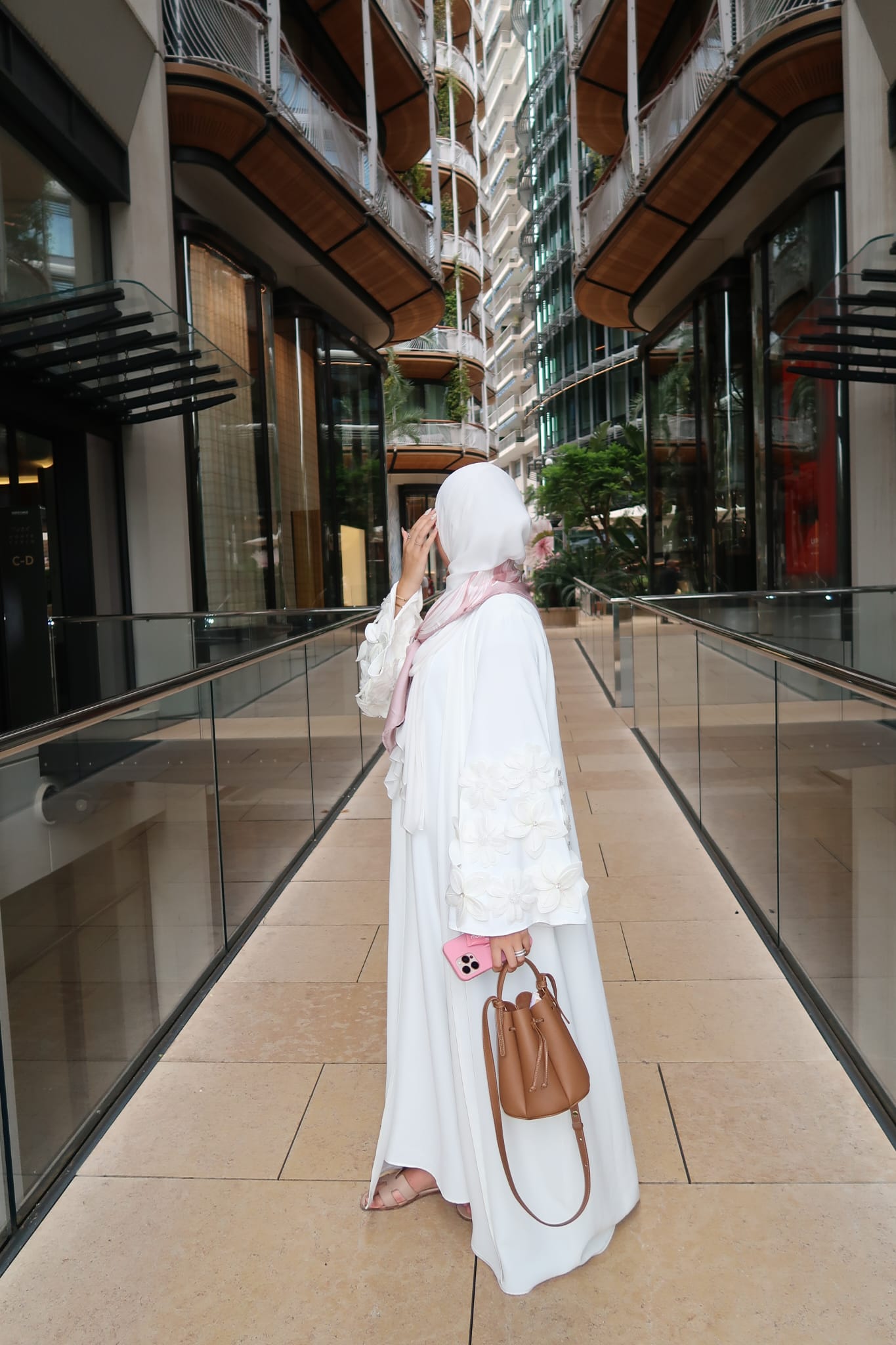The Blossom Abaya White