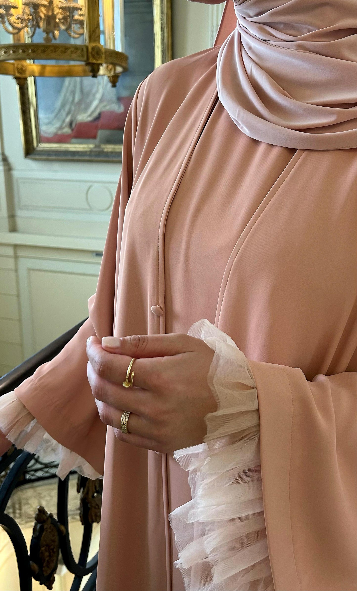 Renaissance abaya Powder Pink
