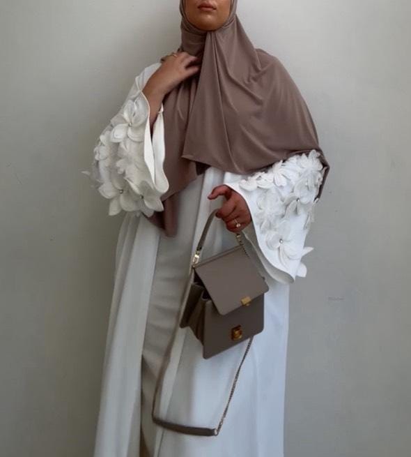 The Blossom Abaya White